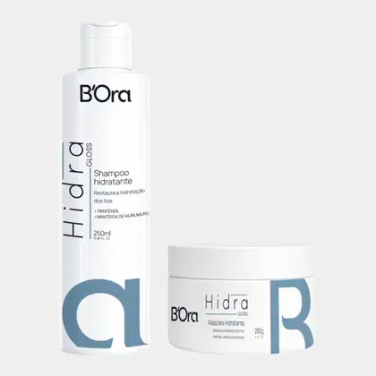 Imagem do produto Kit Hidra Gloss Hidratação Profunda Shampoo 250ml e Máscara 280g - B'Ora