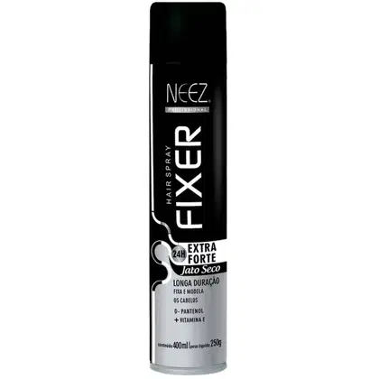 Imagem do produto Spray Fixador De Cabelo Profissional Neez Laque Capilar Fixação Extra Forte Jato Seco 24 Horas 400ml