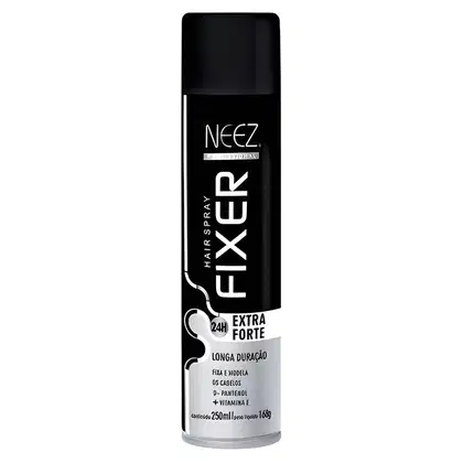 Imagem do produto Spray Fixador De Cabelo Profissional Neez Laque Capilar Fixação Extra Forte 24 Horas 250ml