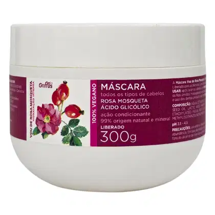 Imagem do produto Griffus Vou de Rosa Mosqueta Máscara Hidratação Intensa Vegano 300g