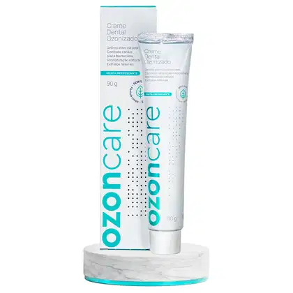 Imagem do produto Creme Dental Ozonizado Ozoncare 90g Sem Flúor, Vegano e Refrescante Gengivas Sensíveis