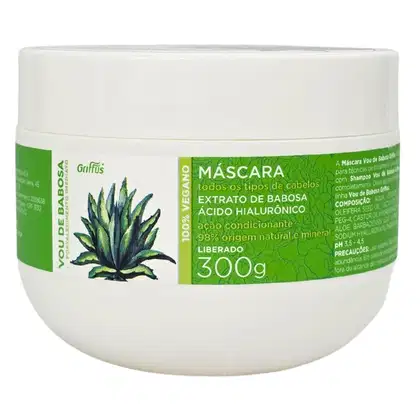 Imagem do produto Griffus Vou De Babosa Máscara Fortalecimento Imediato Vegano 300g