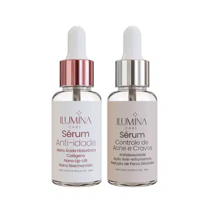 Imagem do produto Kit Sérum Anti-Idade + Sérum Antiacne Controle de Cravos 30ml Ilumina Care