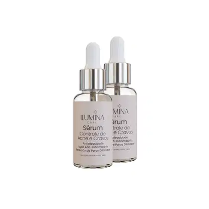 Imagem do produto Kit 2 Sérum Facial Anti-Acne Controle de Cravos 30ml Ilumina Care
