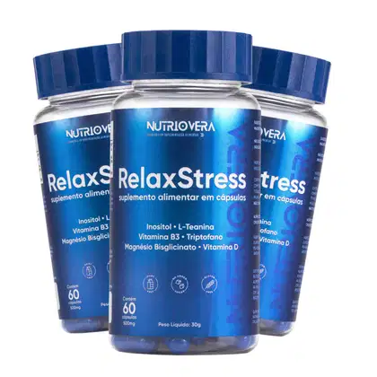 Imagem do produto  Kit 3 RelaxStress Suplemento Regulador de Humor Ansiedade e Sono