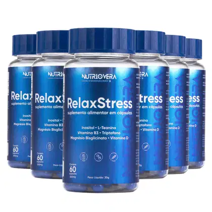 Imagem do produto Kit 6 RelaxStress Suplemento Regulador de Humor Ansiedade e Sono