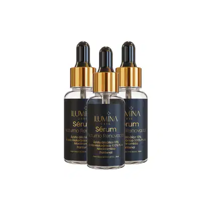 Imagem do produto Kit 3 Sérum Noturno Renovador Ácido Hialurônico 30ml Ilumina Care