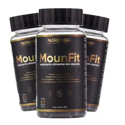 Imagem do produto Kit 3 MounFit Suporte ao Metabolismo e Controle de Peso Rotina Saudável, Energia e Bem-Estar