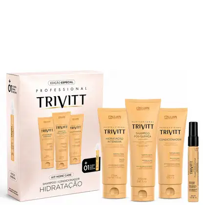 Imagem do produto KIT HOME CARE TRIVITT ESPECIAL C/ HIDRATACAO + FLUIDO ESCOVA 30ML