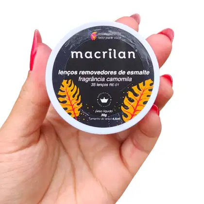 Imagem do produto Lenços Removedores de esmalte Macrilan 35 lenços Aroma:Camomila