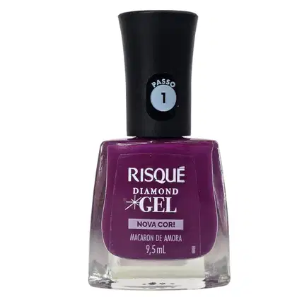 Imagem do produto Risque Diamond Gel Esmalte Macaron de Amora 9,5ml