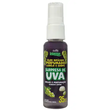Imagem do produto Griffus Intense Óleo Bifásico Perfumado Cabelo e Corpo Surpresa de Uva Vegano 35ml