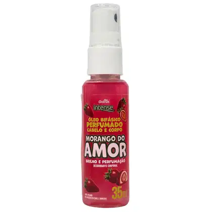 Imagem do produto Griffus Intense Óleo Bifásico Perfumado Cabelo e Corpo Morango do Amor Vegano 35ml