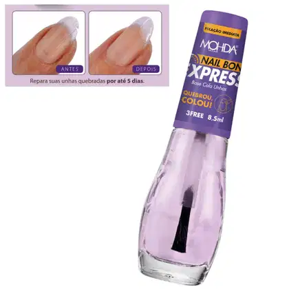 Imagem do produto Base Nail Bond Express Mohda Cola Unha  Fixação Imediata