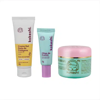 Imagem do produto Kit Kokeshi Pele Porcelana+Gota De Colágeno+Olhos de Gueixa