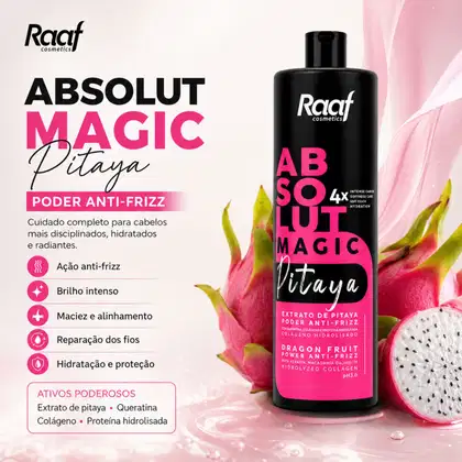 Imagem do produto Kit 2 Máscara Progressiva Absolut Pitaya Alisamento e Brilho Intenso Raaf Cosmetics - 1L