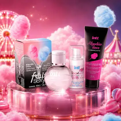Imagem do produto Kit Preliminares Algodão Doce Intt - Gel Térmico + Lubrificante + Vibrador Líquido