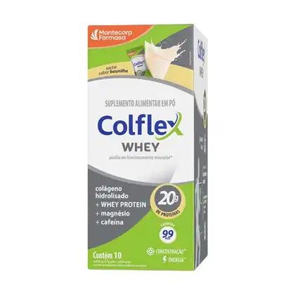 Imagem do produto Colflex Whey Protein Sabor Baunilha Mantecorp 10 Sachês
