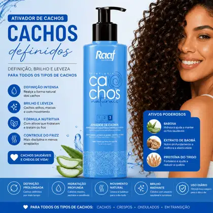 Imagem do produto Curly Activator Ativador de Cachos Naturais Raaf Cosmetics - 300ml