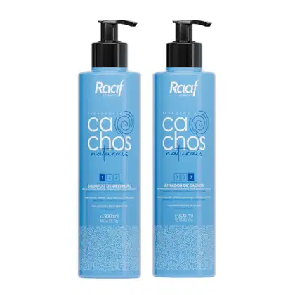 Imagem do produto Kit Cachos Naturais Shampoo 300ml + Ativador Curly Activator 300ml Raaf Cosmetics