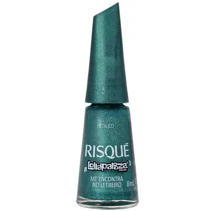 Imagem do produto Risque Lollapaloza Brasil Esmalte Metálico Me Encontra no Letreiro 8ml