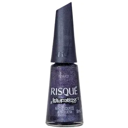 Imagem do produto Risque Lollapaloza Brasil Esmalte Metálico Não Esquece a Jaqueta 8ml