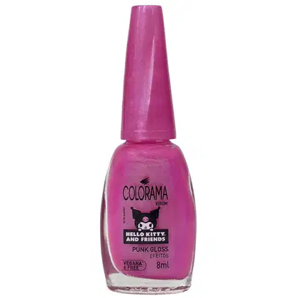 Imagem do produto Colorama Hello Kitty And Friends Esmalte Efeitos Punk Gloss Kuromi 8ml