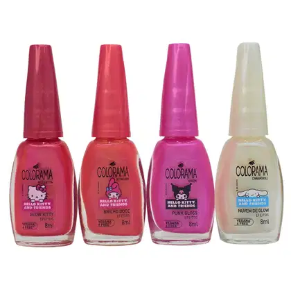 Imagem do produto Kit Esmalte Hello Kitty And Friends Coleção Completa Colorama 4 Cores