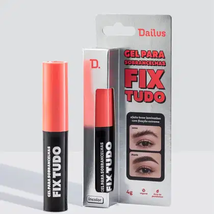 Imagem do produto Gel Para Sobrancelhas Fix Tudo Incolor 4g - Dailus | Fixação Extrema e Efeito Brow Lamination