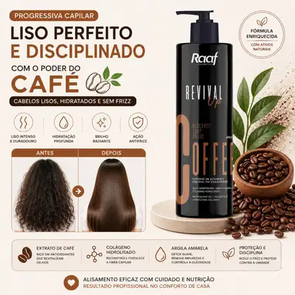 Imagem do produto Máscara Progressiva Alisamento Revival Coffee Raaf - 1L