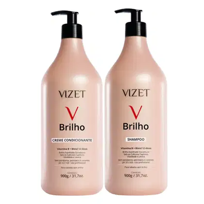 Imagem do produto Combo Brilho Shampoo e Máscara Condicionante Vizet