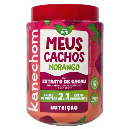 Imagem do produto Kanechom Meus Cachos Tratamento 2 em 1 Nutrição Morango Vegano 1kg