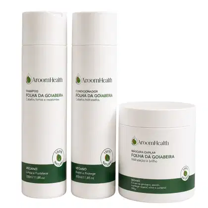 Imagem do produto Kit de Shampoo, Condicionador e Máscara Capilar Folha da Goiabeira Fórmula Exclusiva
