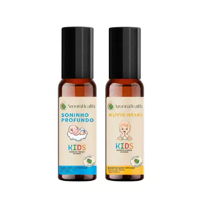 Imagem do produto Kit 2 blends de óleos kids Soninho profundo e Alívio nasal em roll- on 10 ml cada - Fórmula exclusiva