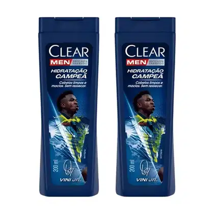 Imagem do produto Shampoo Masculino Anticaspa Clear Men Hidratação Kit 2unid