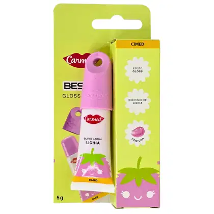 Imagem do produto Carmed Gloss Labial Lichia Bestie Com Cor 5g