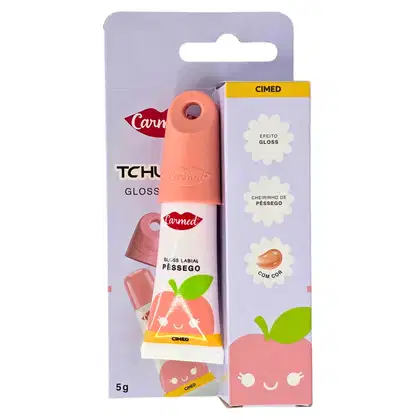 Imagem do produto Carmed Gloss Labial Pêssego Tchurma Com Cor 5g