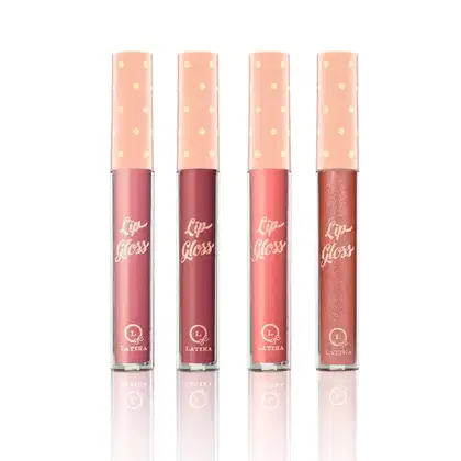 Imagem do produto Kit 4 Lip Gloss Labial Latika Brilho Hidratante Efeito Molhado Cor Nude Elegante 41,46,48 e 50