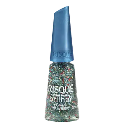 Imagem do produto Risqué Livre Para Brilhar De Paetê Na Avenida - Esmalte Glitter 8ml