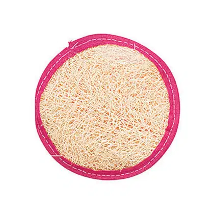 Bucha de banho vegetal redonda, da marca Ricca.