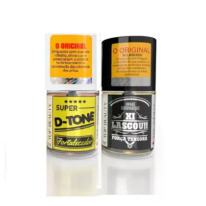 Imagem do produto Kit 2 Base Fortalecedora Para Unha Xi Lascou + Super D-Tone 7ml