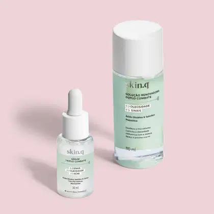 Imagem do produto Combo Skincare Skin.q: Sérum Triplo Combate + Solução Renovadora Duplo Combate
