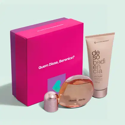 Imagem do produto Combo Presente Desobediente: Eau de Parfum 100ml + Loção Hidratante Corporal Desobediência 200g + Caixa Presente