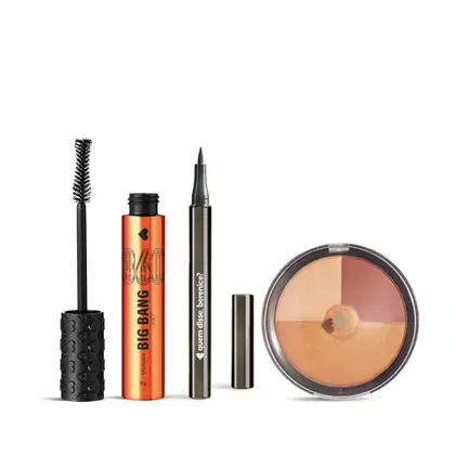 Imagem do produto Combo Máscara de Cílios 10g + Caneta Delineadora 1ml + Pó Compacto Facial
