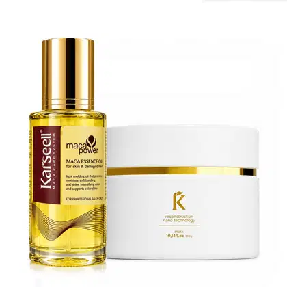 Imagem do produto Kit Karseell Máscara Capilar Reconstrução Nano 300g + Óleo Maca Power 50ml