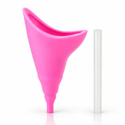 Imagem do produto Urinol Feminino Portátil Silicone Xixi em Pé com Canudo