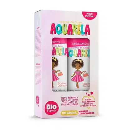 Imagem do produto Kit Shampoo + Condicionador Aquarela Teen Cachinhos dos Sonhos Biovegetais - 300ml
