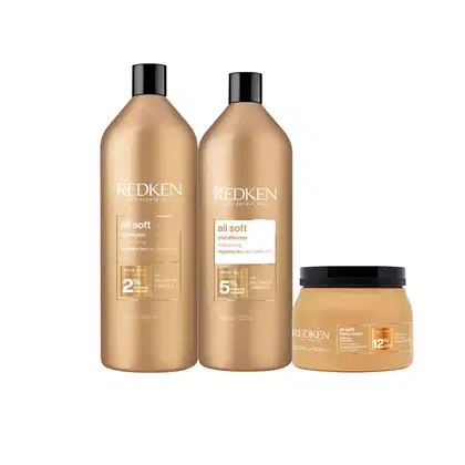 Imagem do produto Kit Redken All Soft - Shampoo 1L , Condicionador 1L e Máscara 500g