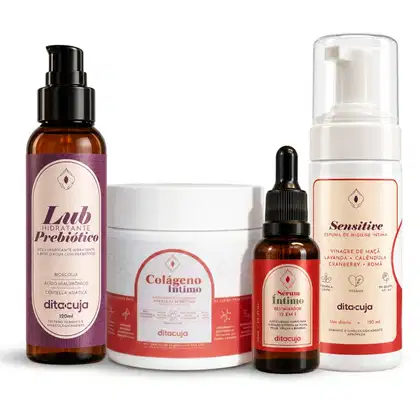 Imagem do produto Kit Alivio Do Ressecamento Intimo Dita Cuja Espuma Sensitive, Sérum, Lub Hidratante e Colágeno Íntimo