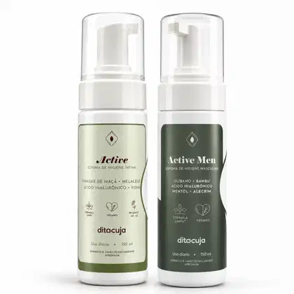 Imagem do produto Kit Casal Dita Cuja Active Men + Espuma Active Feminina Higiene Íntima 2X150mL